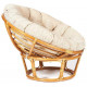 Кресло Папасан/Papasan (23/01 W) /с подушкой и ремешками/ 115х101х104см, медовый, ткань старт