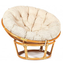 Кресло Папасан/Papasan (23/01 W) /с подушкой и ремешками/ 115х101х104см, медовый, ткань старт