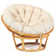 Кресло Папасан/Papasan (23/01 W) /с подушкой и ремешками/ 115х101х104см, медовый, ткань старт
