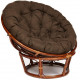 Кресло Папасан/Papasan (23/01 W) /с подушкой и ремешками/115х101х104см, пекан орех, ткань коричневый, 3м7-147
