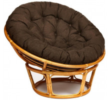 Кресло Папасан/Papasan (23/01 W) /с подушкой и ремешками/ 115х101х104см, медовый, ткань коричневый, 3м7-147