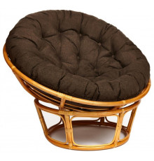 Кресло Папасан/Papasan (23/01 W) /с подушкой и ремешками/ 115х101х104см, медовый, ткань коричневый, 3м7-147