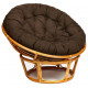 Кресло Папасан/Papasan (23/01 W) /с подушкой и ремешками/ 115х101х104см, медовый, ткань коричневый, 3м7-147