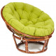 Кресло Папасан/Papasan (23/01 W) /с подушкой и ремешками/115х101х104см, пекан орех, флок олива, 23