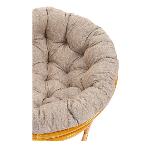 Кресло Папасан/Papasan (23/01 W) /с подушкой и ремешками/ 115х101х104см, медовый, подушка рогожка, меланж