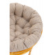Кресло Папасан/Papasan (23/01 W) /с подушкой и ремешками/ 115х101х104см, медовый, подушка рогожка, меланж
