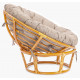 Кресло Папасан/Papasan (23/01 W) /с подушкой и ремешками/ 115х101х104см, медовый, подушка рогожка, меланж