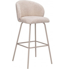 Стул барный DOBRIN LORREN бежевый шенилл (UF998-04), бежевое основание