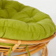 Кресло Папасан/Papasan (23/01 W) /с подушкой и ремешками/ 115х101х104см, медовый, флок олива, 23