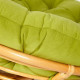 Кресло Папасан/Papasan (23/01 W) /с подушкой и ремешками/ 115х101х104см, медовый, флок олива, 23