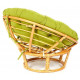 Кресло Папасан/Papasan (23/01 W) /с подушкой и ремешками/ 115х101х104см, медовый, флок олива, 23