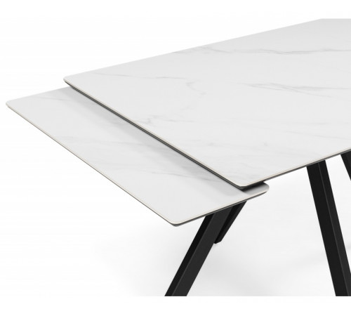 Стол Вилли 120(180)х80 snow alpin white / черный