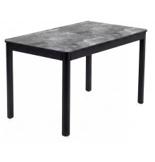 Стол DikLine DKQ120 Керамика серый глянец (italian middle grey)/подстолье черное/опоры черные