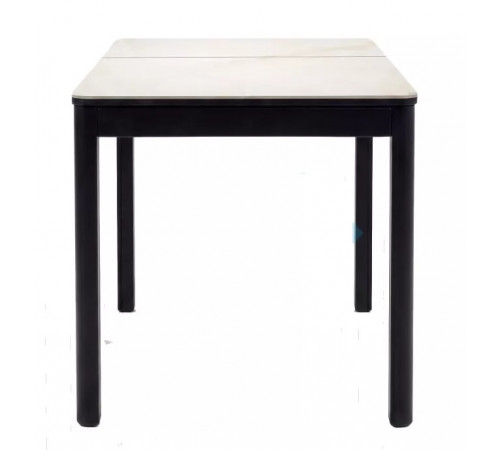 Стол DikLine DKQ120 Керамика белый Icelandic white jade (Ostra Bianco Light)/подстолье черное/опоры черные