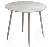 Стол DikLine RKM90 Керамика глянец белый Icelandic white jade (Ostra Bianco Light)/опоры капучино