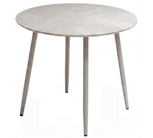 Стол DikLine RKM90 Керамика глянец белый Icelandic white jade (Ostra Bianco Light)/опоры капучино