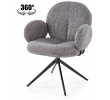 Стул HALMAR K568 серый/черный, поворотный