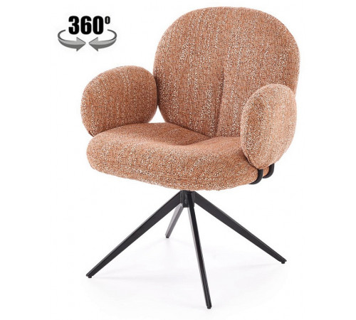Стул HALMAR K568 корица/черный, поворотный