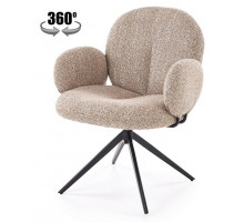 Стул HALMAR K568 темно-бежевый/черный, поворотный