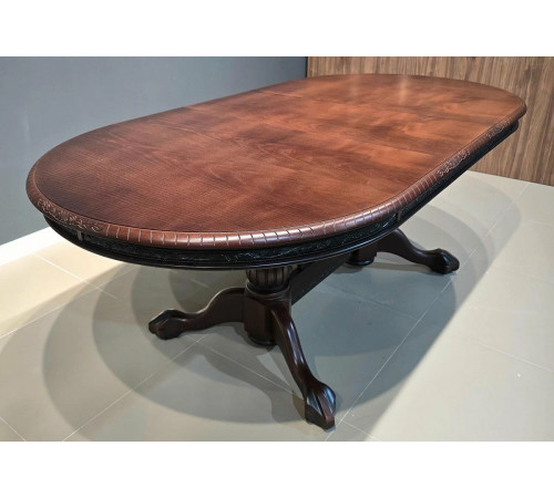 Стол АЗИЯ-М (Темный орех / патина черная)