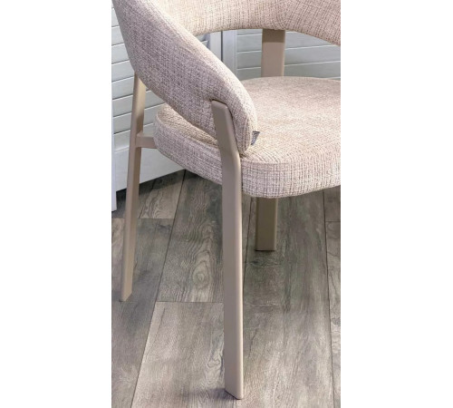 Обеденные группа ГОРАЦИО 200 цвет OSTRA BIANCO GLOSSY/СЕЛЕРИ UF928-26, шенилл / латте каркас