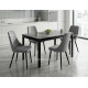 Обеденная группа DKQ120 Italian Middle Grey/287 поворотный TW09, ножки черные