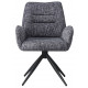 Стул DikLine DC1555 микровелюр AZTEC #15 серый/опоры черные