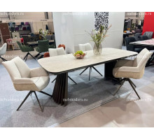 Обеденная группа ASTRID 200 TL-102 БМ/PONTUS 360 град Бежевый/Шоколадное золото