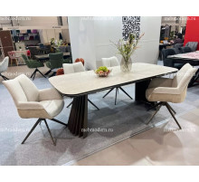 Обеденная группа ASTRID 200 TL-102 БМ/PONTUS 360 град Бежевый/Шоколадное золото