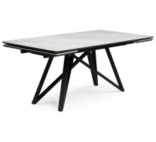 Стол Вилсон 160(220)х89 белый gilt white / черный