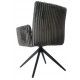 Стул DC24023B-VELGR-SMBL-360ARM Серый вельвет/черный каркас