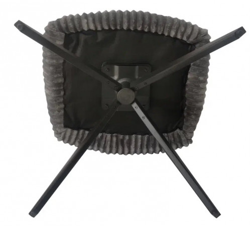 Стул DC24023B-VELGR-SMBL-360ARM Серый вельвет/черный каркас