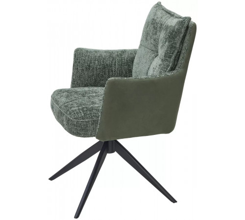Стул JOSEF 360 град. поворот. HAGA-74 Зеленый, ткань / HJ002-18 Зеленый, PU / черный каркас, ®DISAUR