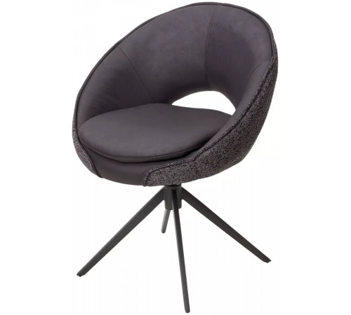 Стул ANABEL 360 град. поворот Темно-серый Maison 99# / OTE COBBLE 457 / серый каркас, ®DISAUR