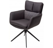 Стул LUIS 360 град. поворот Серый Maison 99# / OTE COBBLE 457 / черный каркас, ®DISAUR