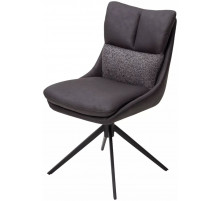 Стул LEROY 360 град. поворот Серый Maison 99# / OTE COBBLE 457 / черный каркас, ®DISAUR