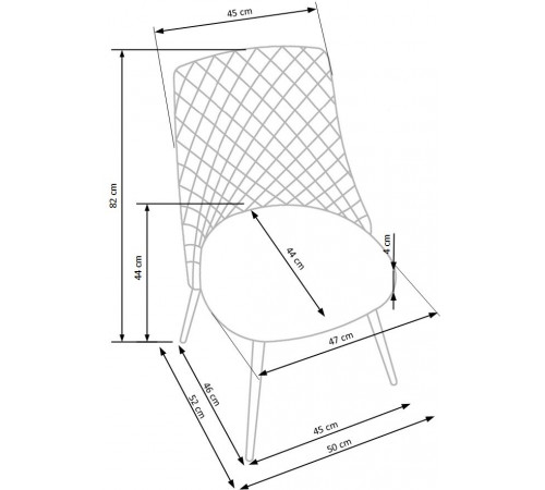 Стул HALMAR K405, св. серый