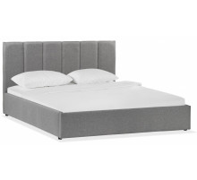 Кровать Афродита-3 160 х 200 см с ПМ рогожка серая