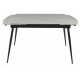Стол DTM0102CS-120WMM-MBL керамика WHITE MARBLE MATT 120, основ. металл черный
