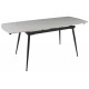Стол DTM0102CS-120WMM-MBL керамика WHITE MARBLE MATT 120, основ. металл черный
