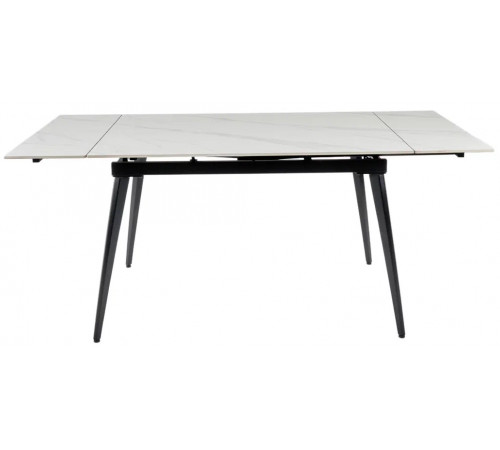 Стол DTM0101CS-120WMM-MBL керамика WHITE MARBLE MATT 120, основ. металл черный