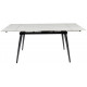 Стол DTM0101CS-120WMM-MBL керамика WHITE MARBLE MATT 120, основ. металл черный