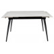 Стол DTM0101CS-120WMM-MBL керамика WHITE MARBLE MATT 120, основ. металл черный