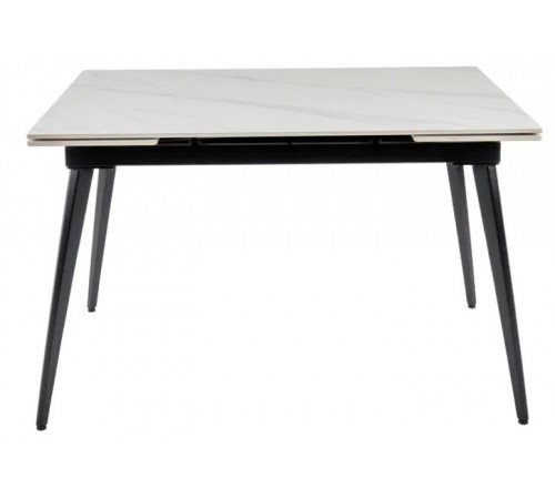 Стол DTM0101CS-120WMM-MBL керамика WHITE MARBLE MATT 120, основ. металл черный