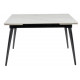 Стол DTM0101CS-120WMM-MBL керамика WHITE MARBLE MATT 120, основ. металл черный