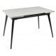 Стол DTM0101CS-120WMM-MBL керамика WHITE MARBLE MATT 120, основ. металл черный