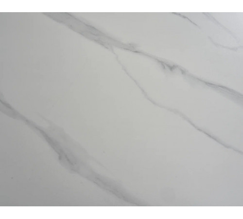 Стол DTM0101CS-120WMM-MBL керамика WHITE MARBLE MATT 120, основ. металл черный