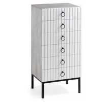 Комод Tulip метрополитан грей / белый матовый