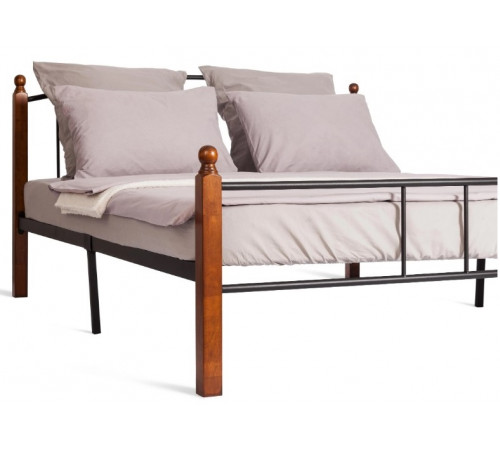 Кровать АТ-915 (Queen bed), красный дуб/черный
