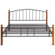 Кровать АТ-915 (Queen bed), красный дуб/черный